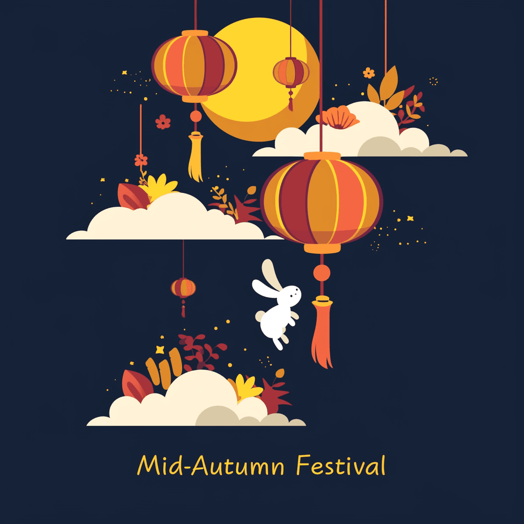 Mid-Autumn Lantern original repeating artwork