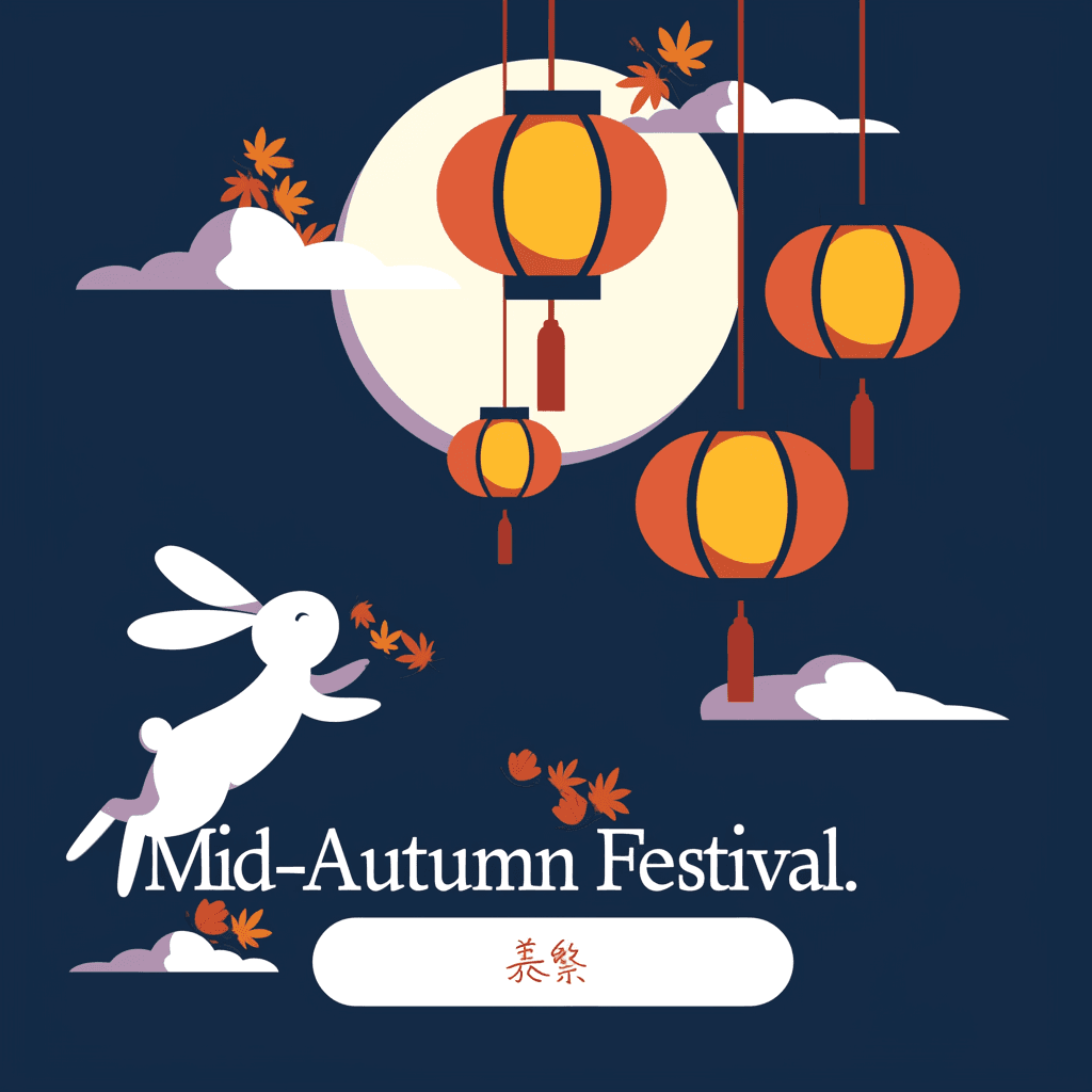 Mid-Autumn Lantern Squad original repeating artwork