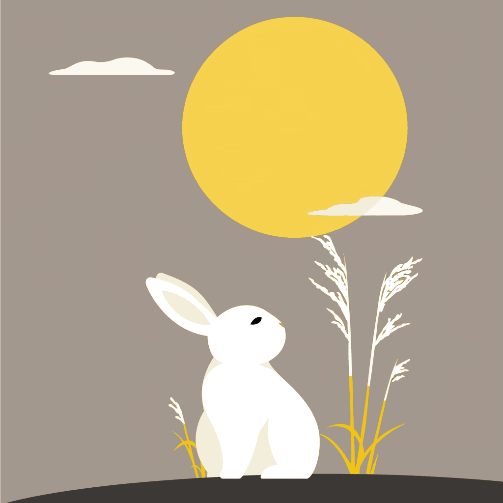 Mid-Autumn Bunny Rhythm original repeating artwork