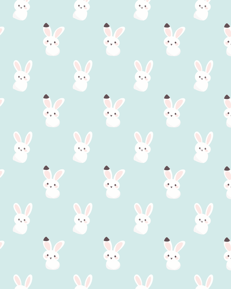 Mid-Autumn Bunny Groove original repeating artwork