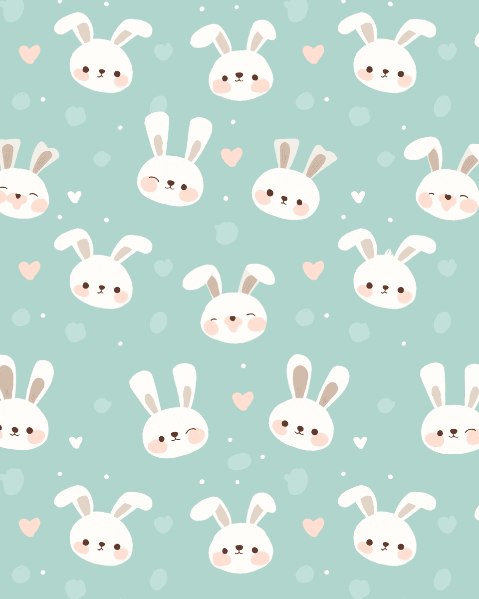 Mid-Autumn Bunny Tribe original repeating artwork