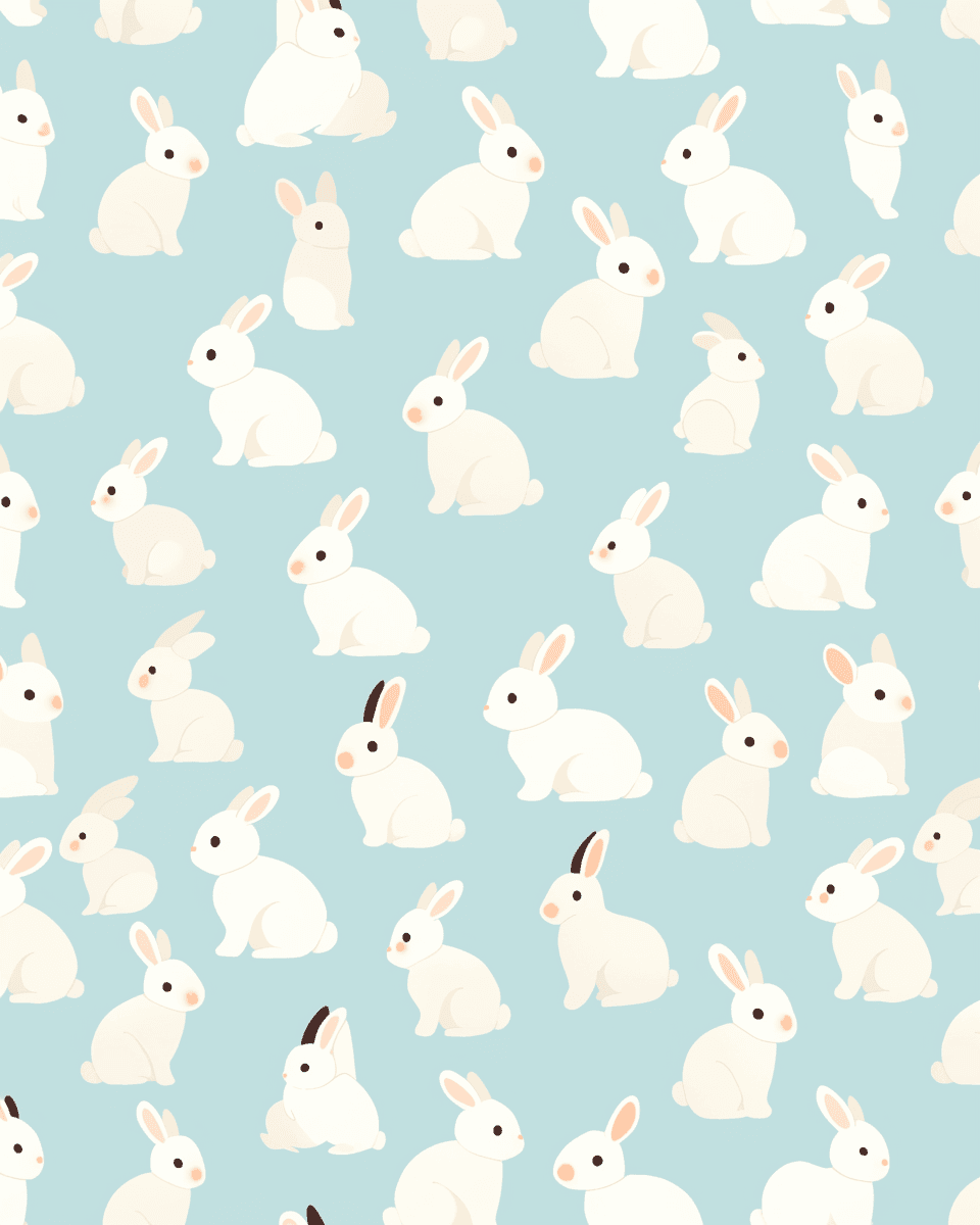 Mid-Autumn Bunny Carnival original repeating artwork