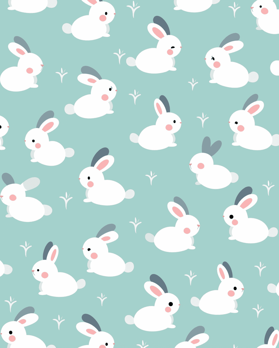 Mid-Autumn Bunny Team original repeating artwork