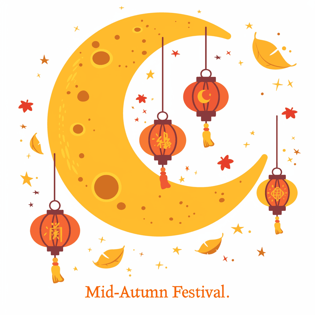 Mid-Autumn Moon Crew original repeating artwork