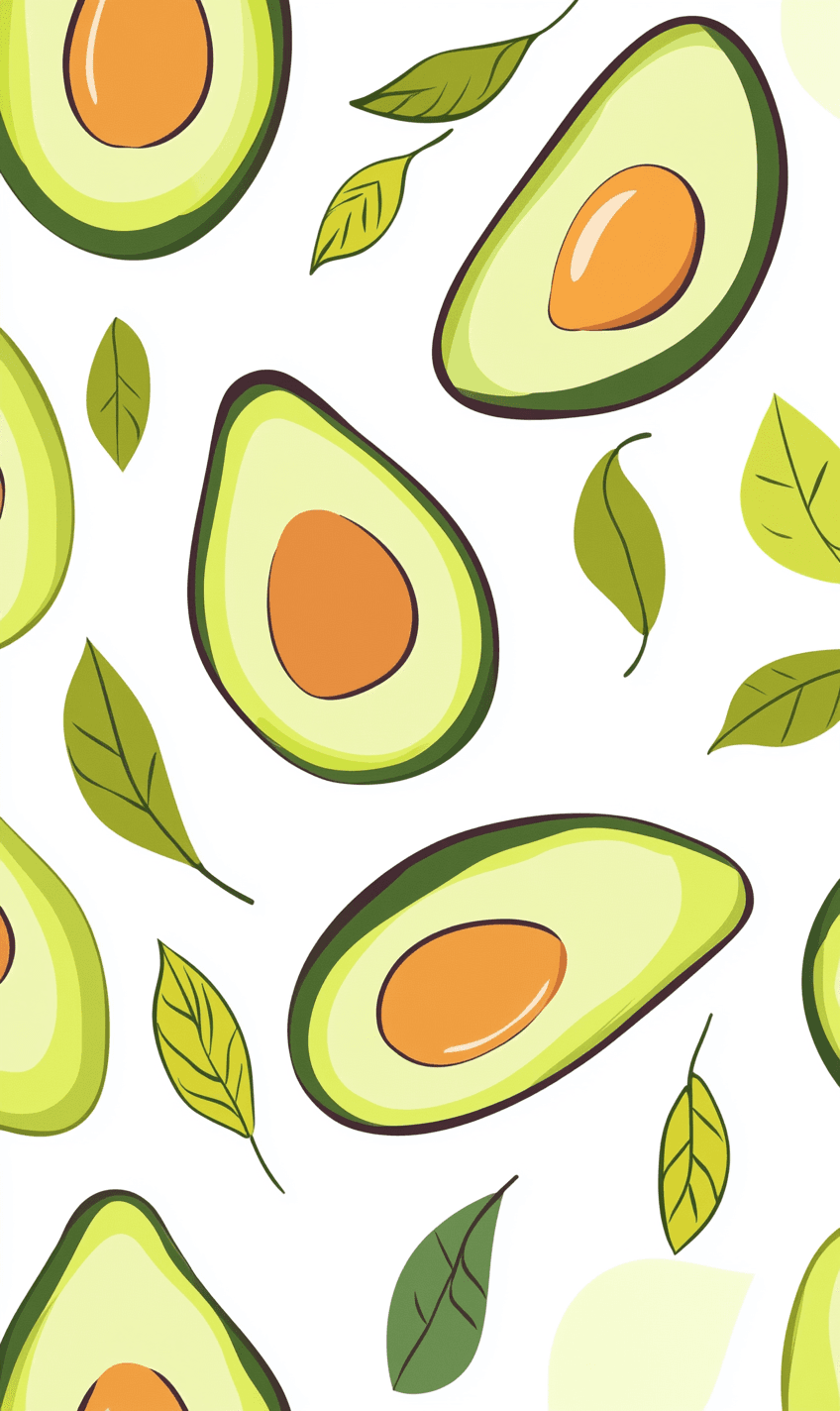 Avocado Mono original repeating artwork