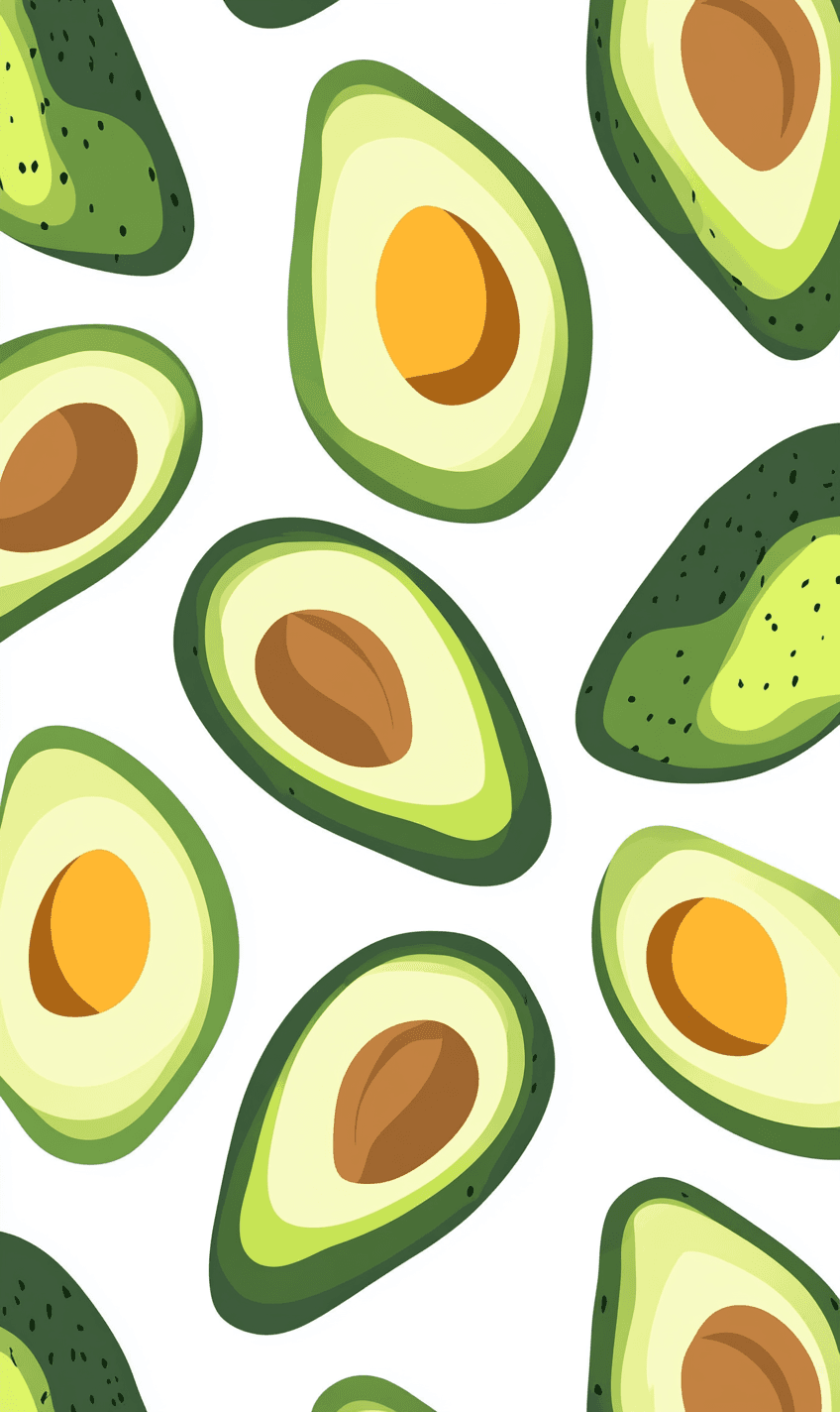 Avocado Gleam original repeating artwork