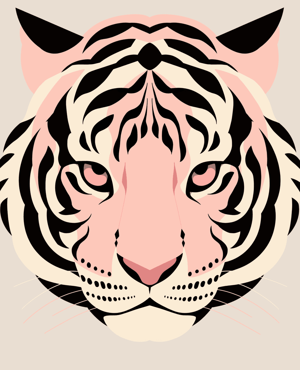 Tiger Amber original repeating artwork