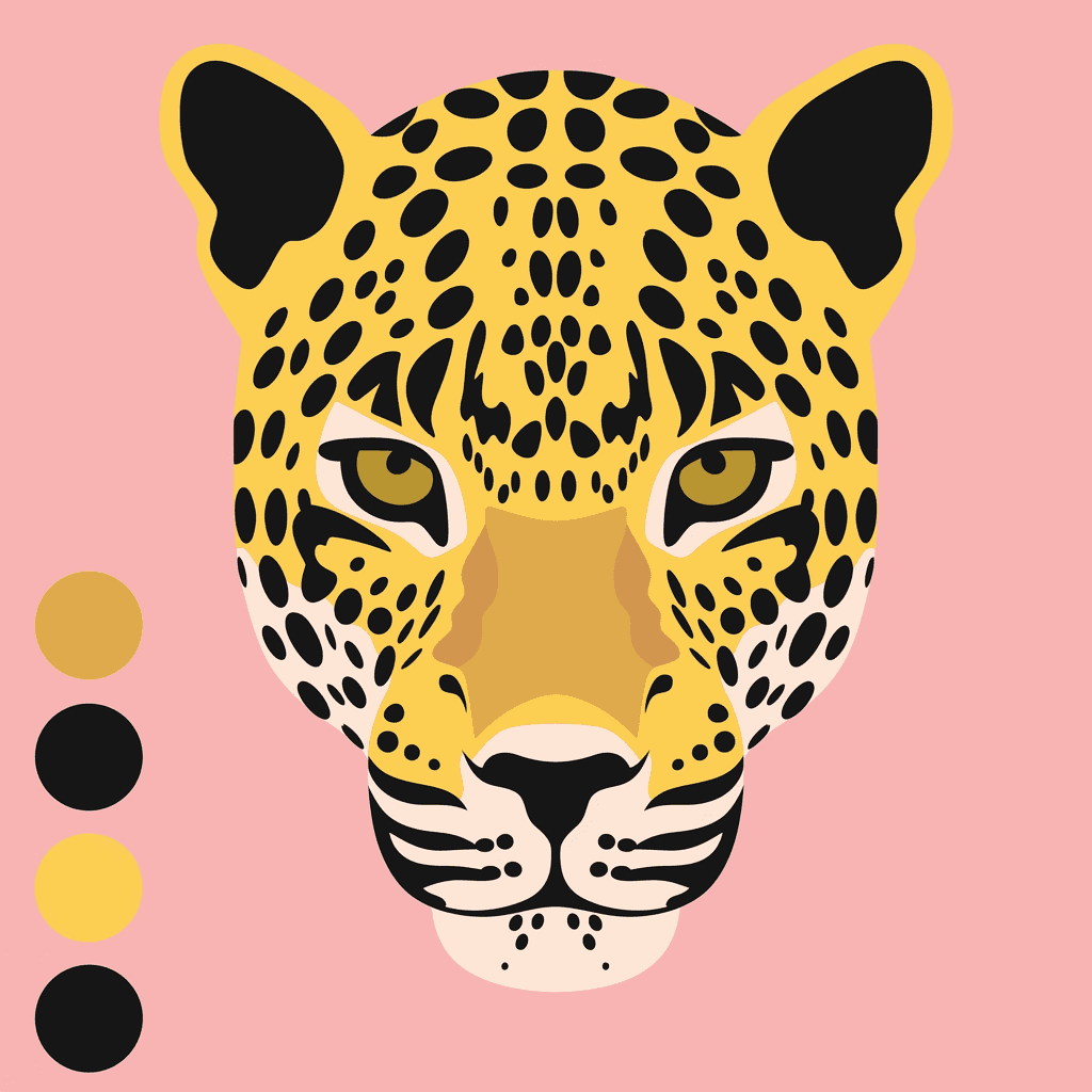 Leopard Rest original repeating artwork