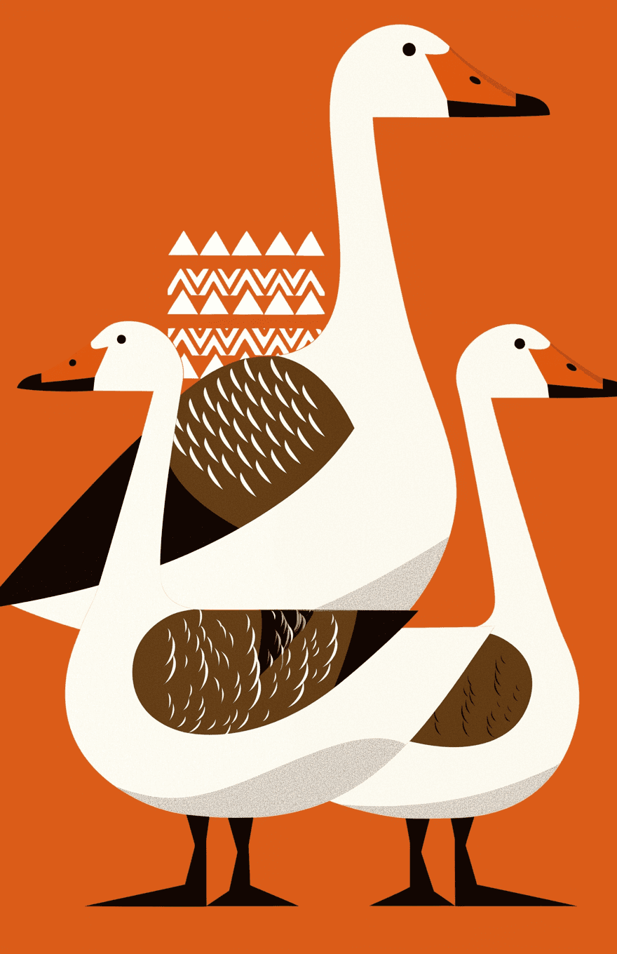 Duck Picnic original repeating artwork