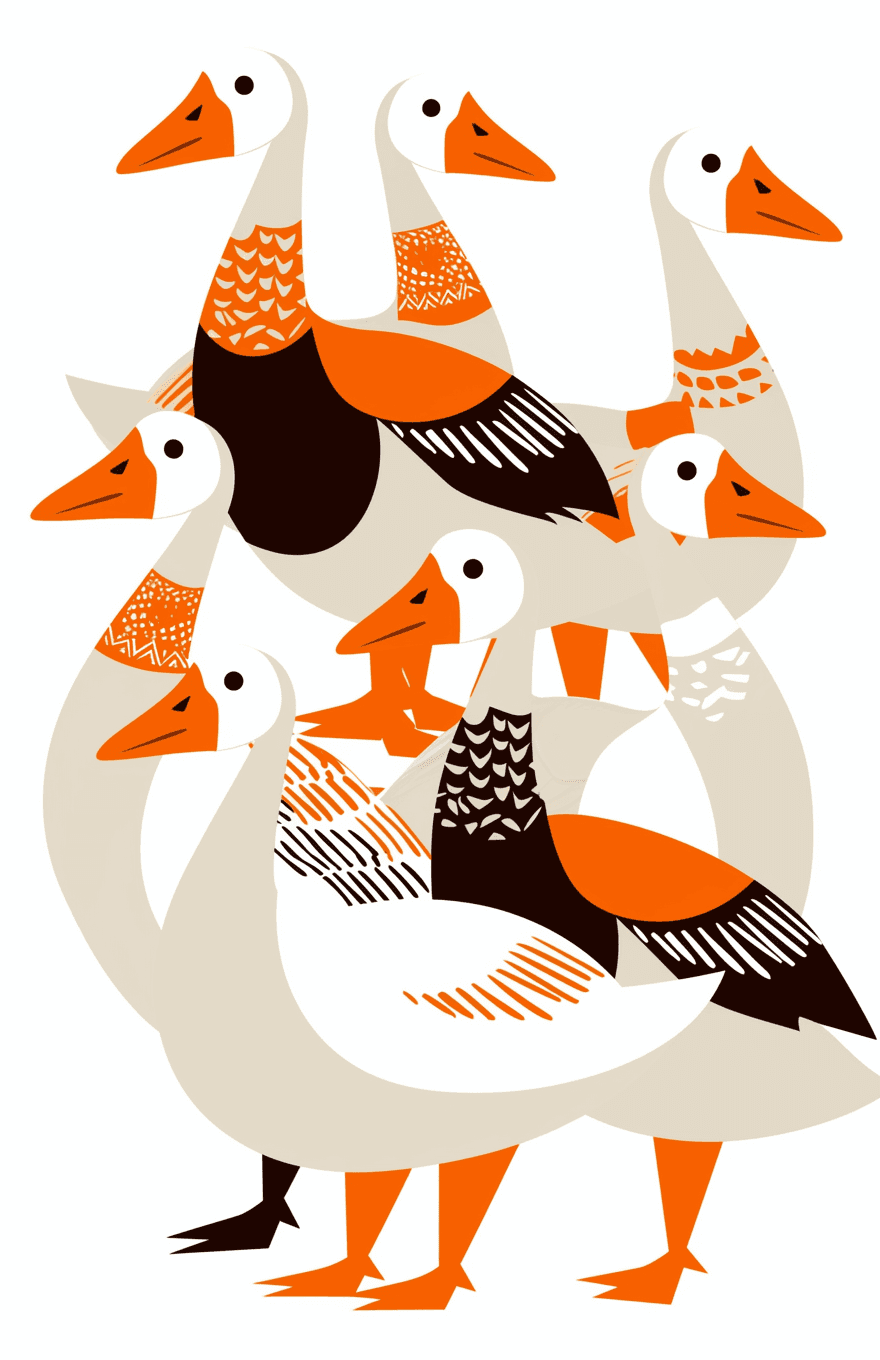 Duck Parade original repeating artwork
