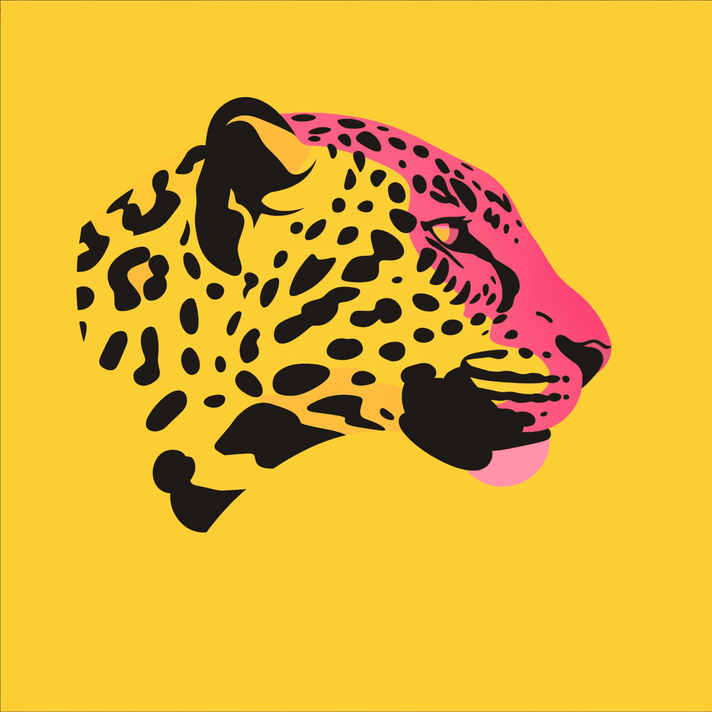 Leopard Run original repeating artwork