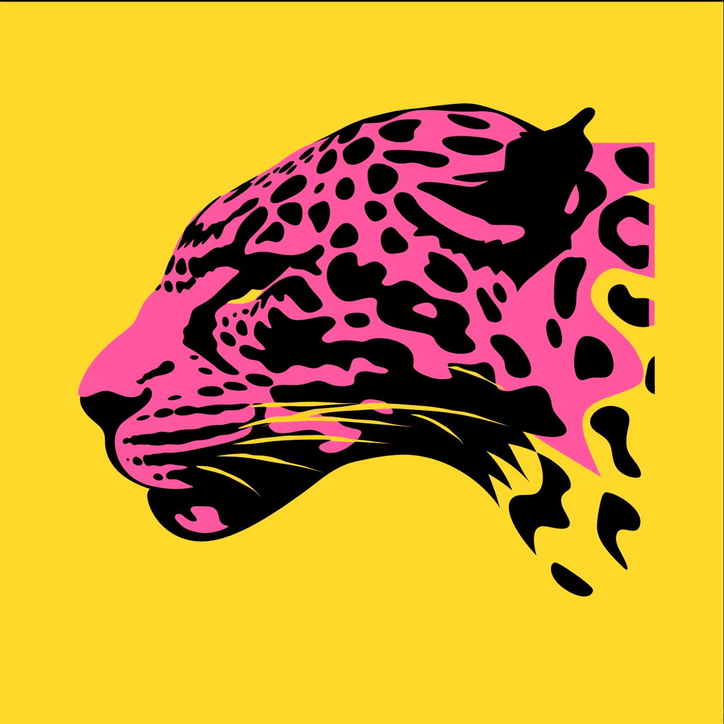 Leopard Shine On original repeating artwork