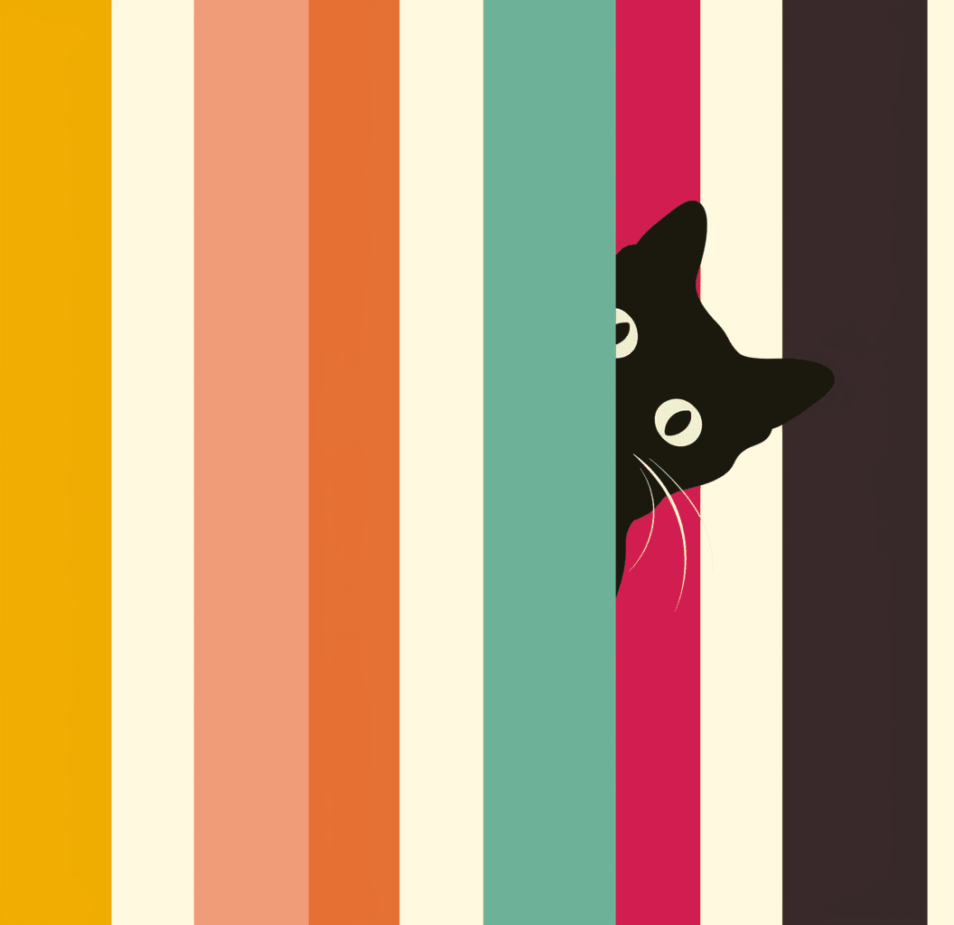 Cat 180 original repeating artwork