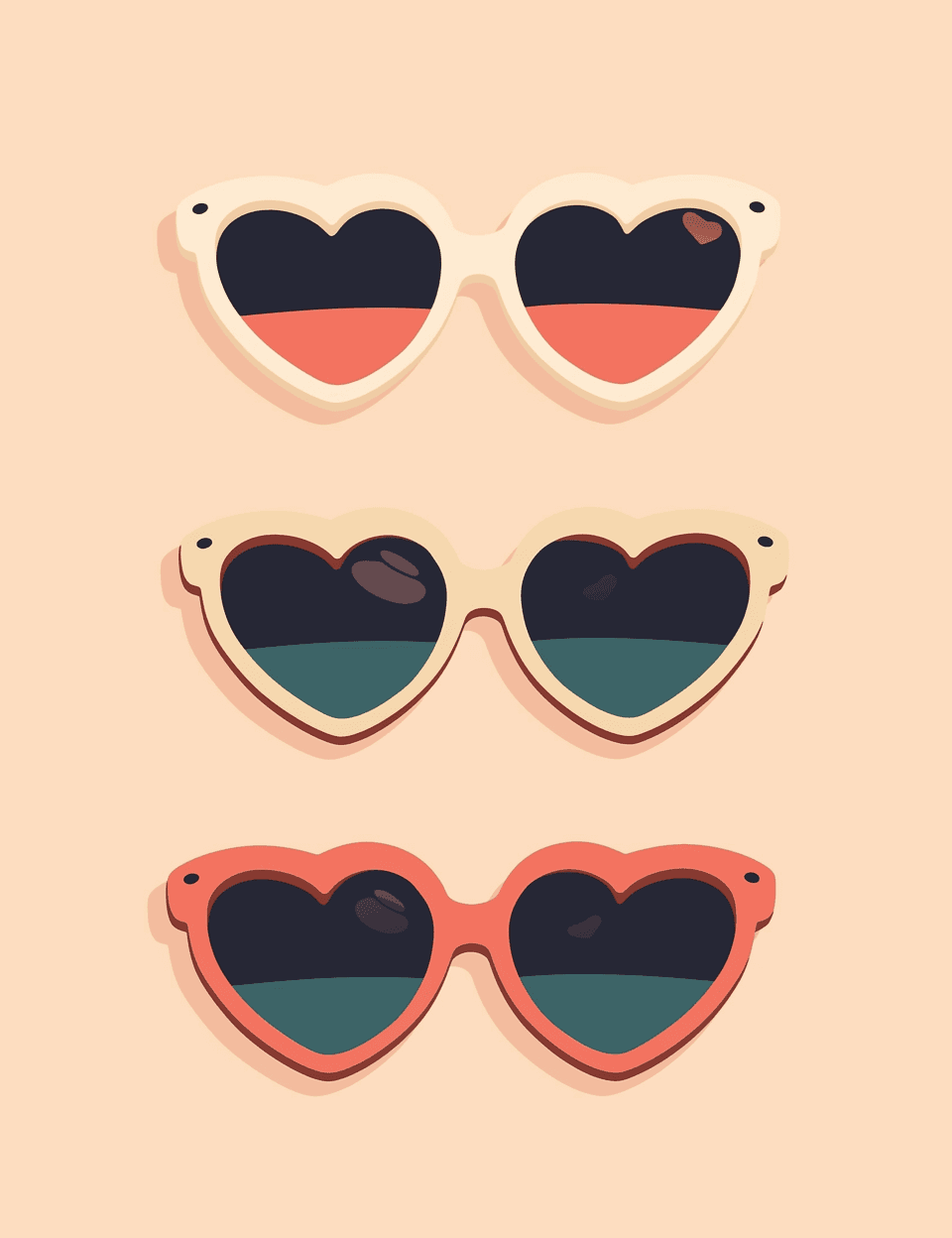Glasses Bounce original repeating artwork