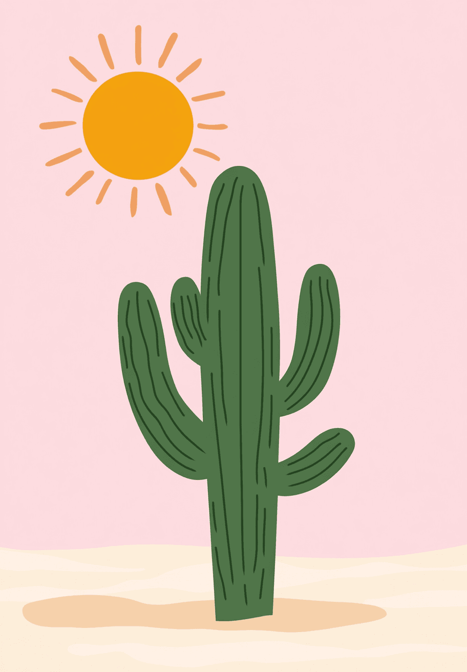 Cactus Carnival original repeating artwork