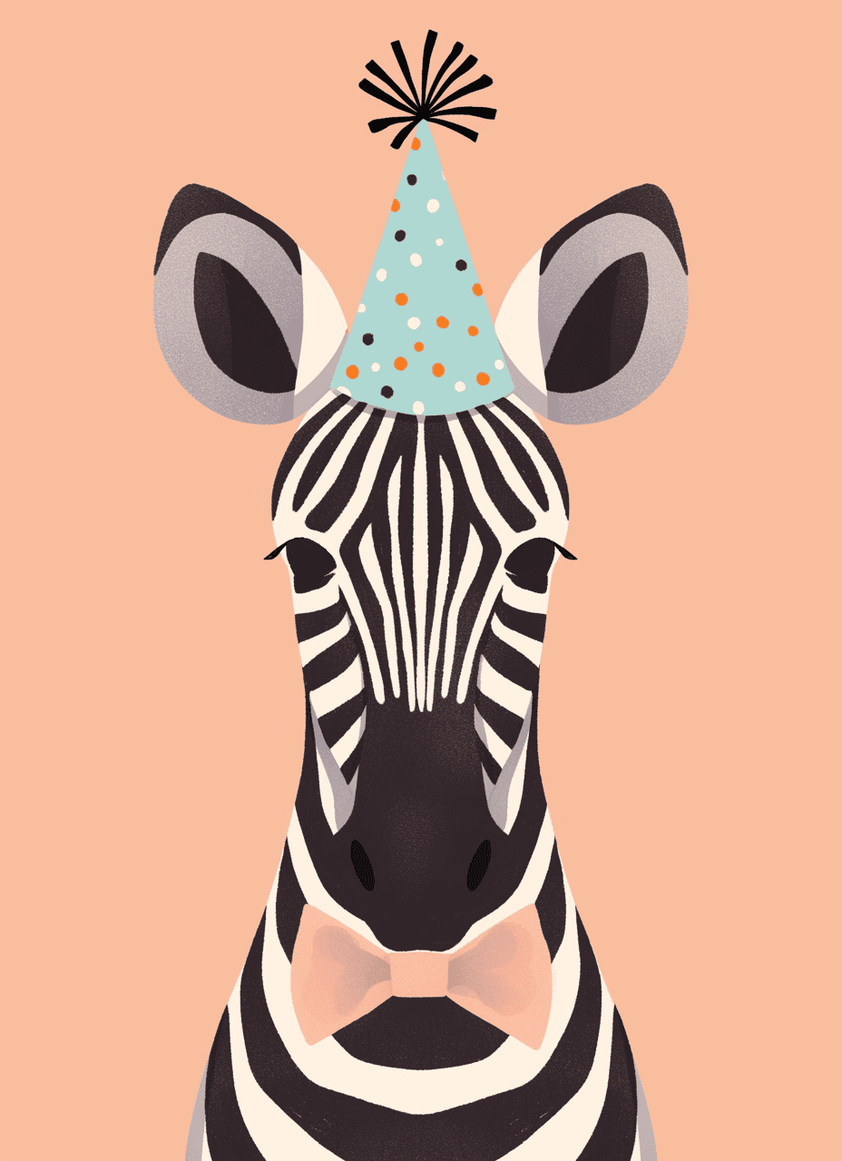 Zebra Bop original repeating artwork