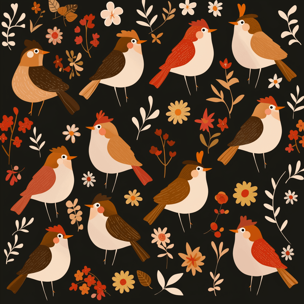 Bird Slide original repeating artwork