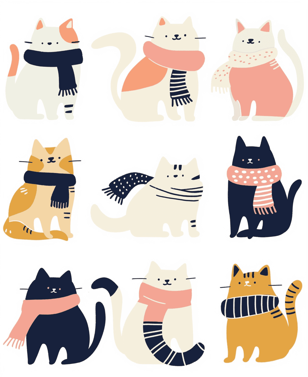 Cat 118 original repeating artwork