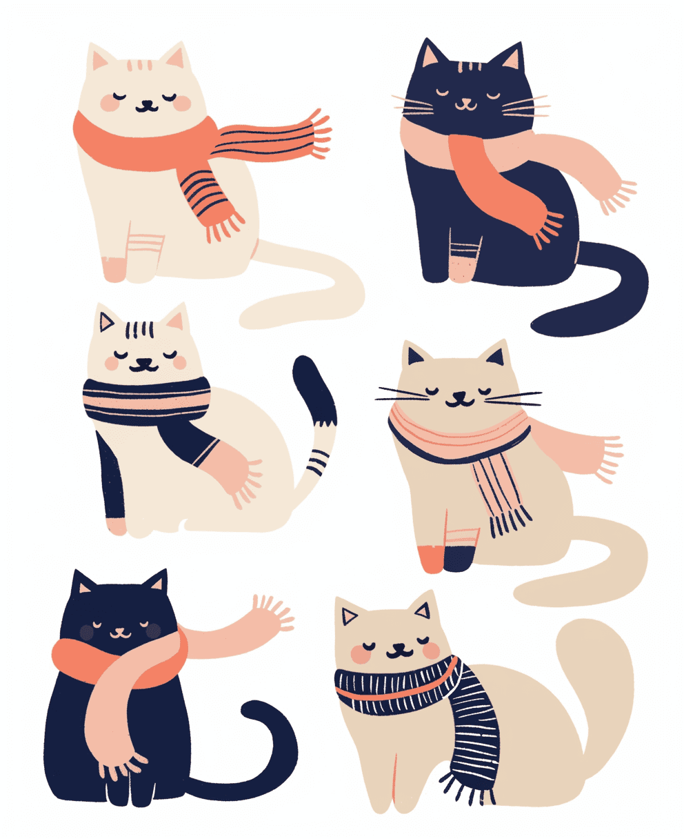 Cat 117 original repeating artwork