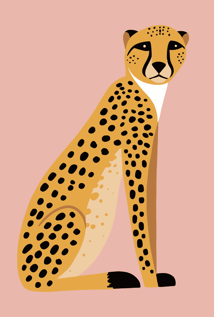 Leopard Ride original repeating artwork
