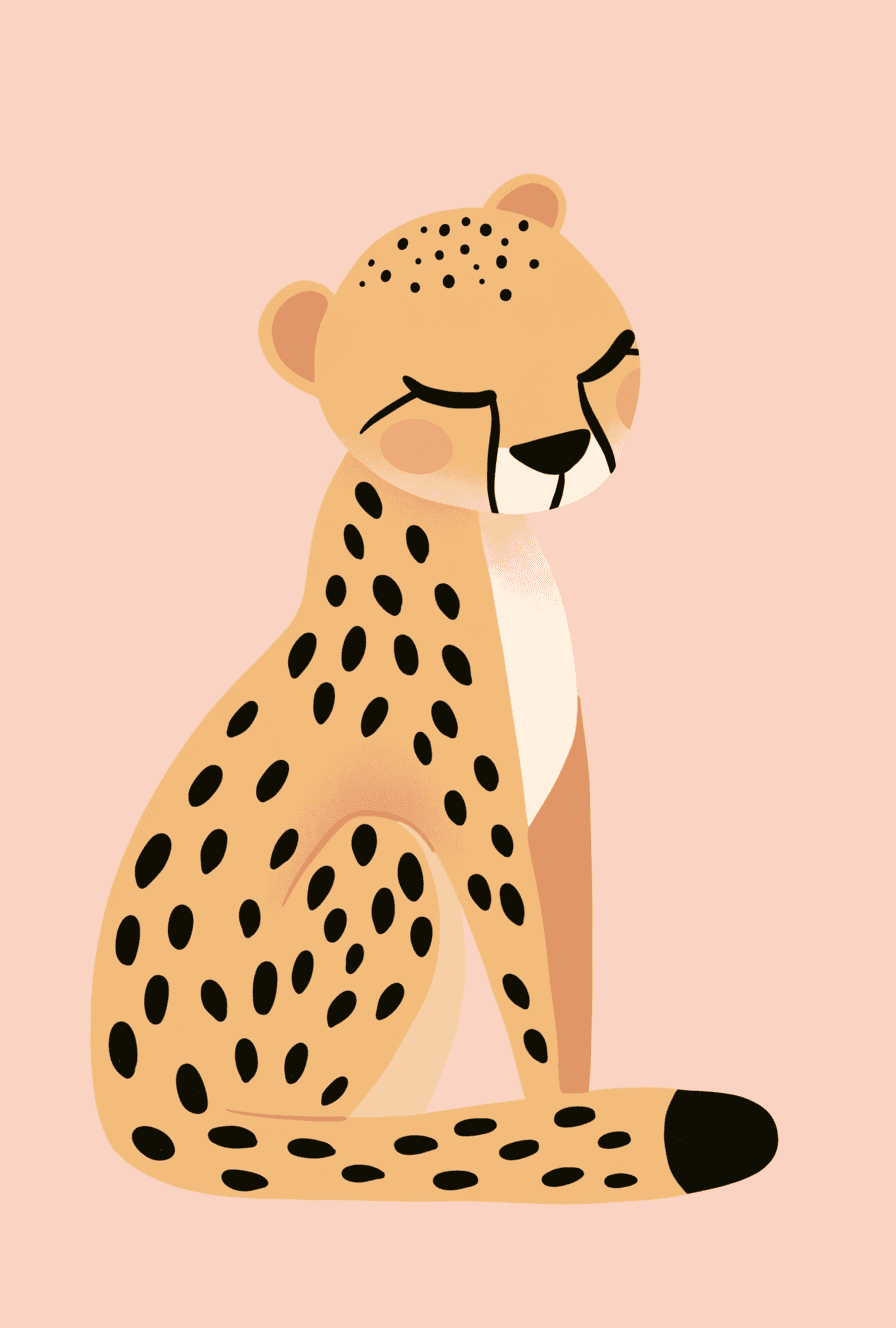 Leopard Glide original repeating artwork