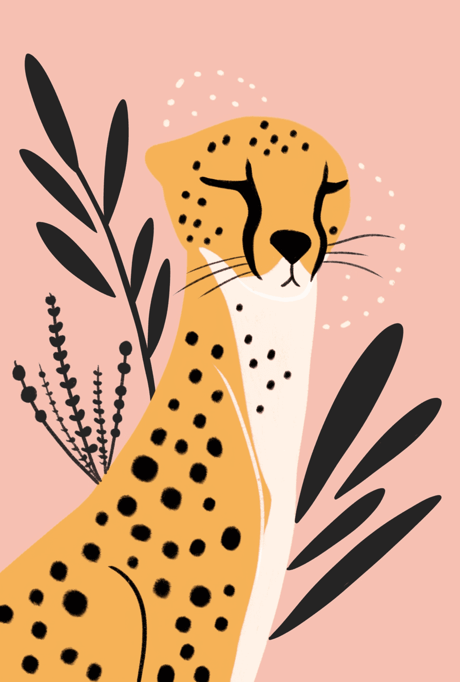 Leopard Wander original repeating artwork