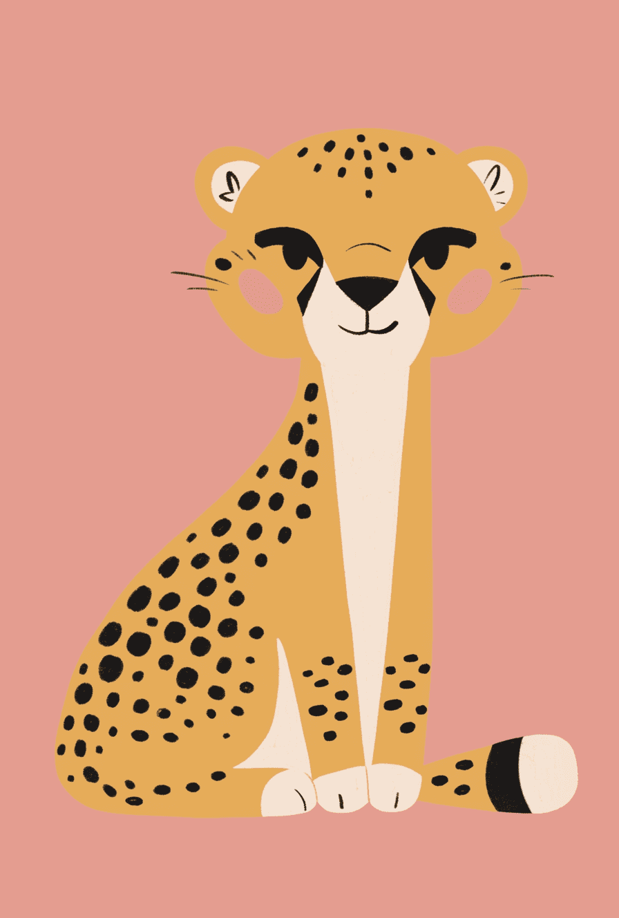Leopard Roam original repeating artwork