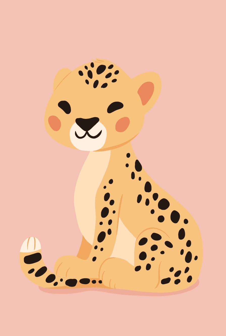 Leopard Ivory original repeating artwork