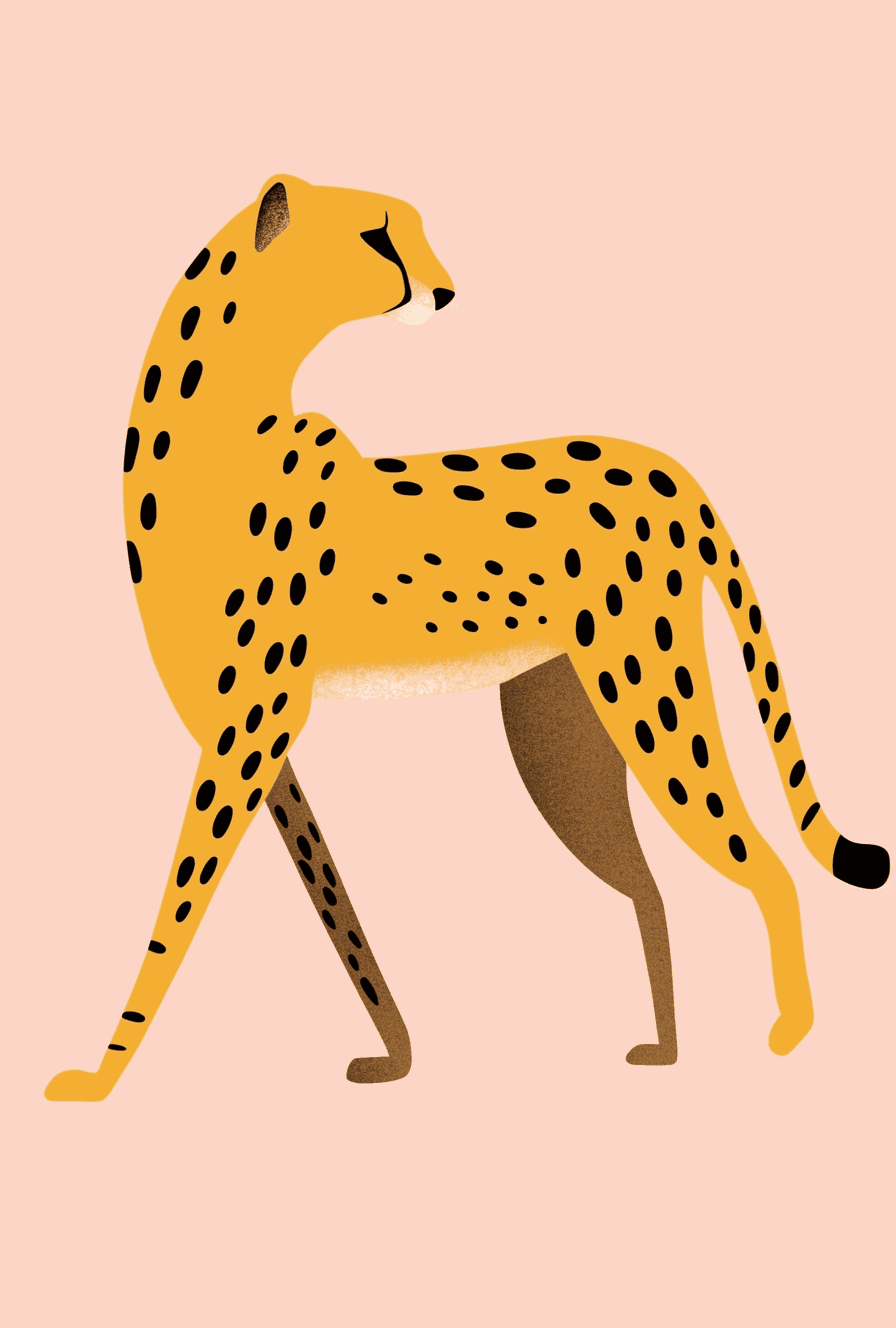 Leopard Silver original repeating artwork