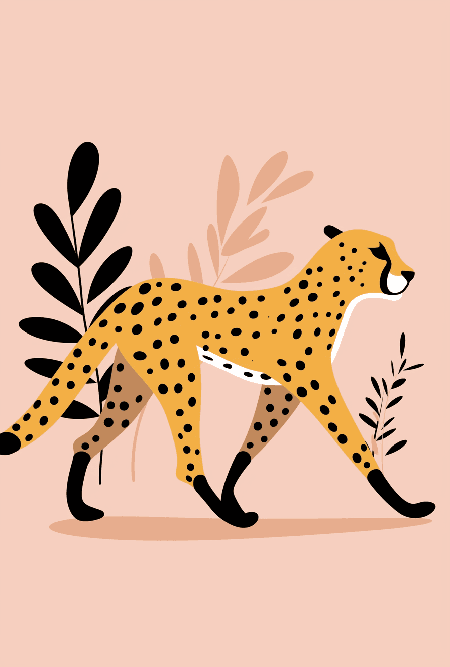 Leopard Golden original repeating artwork