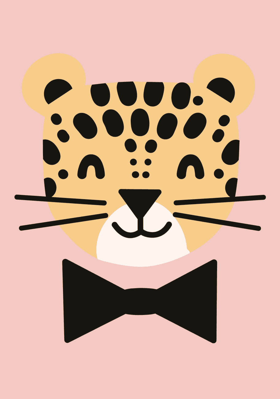 Leopard Twilight original repeating artwork