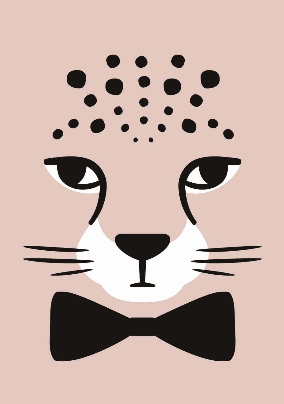 Leopard Daybreak original repeating artwork